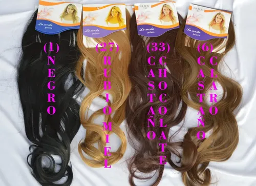 Cortina Extensiones Simil Natural X 2 Piezas Rubio Miel