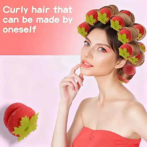 Rulos Para Cabello Con Espumón De Fresa, Suaves