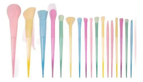 Set De 17 Brochas De Maquillaje De Fibra Artificial
