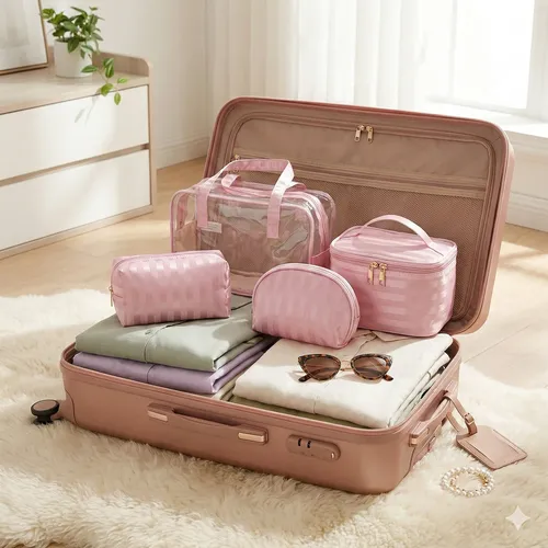 Neceser Portacosmeticos Set X4 Viaje Organizador Maquillaje