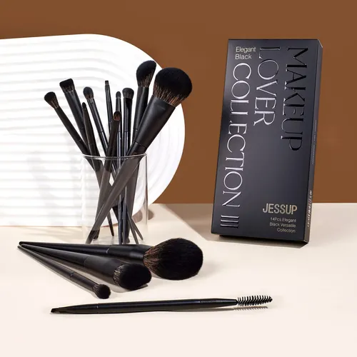 Set De Brochas De Maquillaje Jessup T336 14 Piezas De Fibra