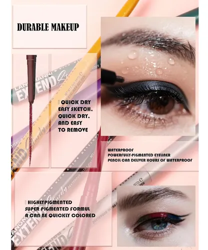 Lápiz Delineador De Ojos Glitter Gel Lysdefeu Púrpura 0.2g