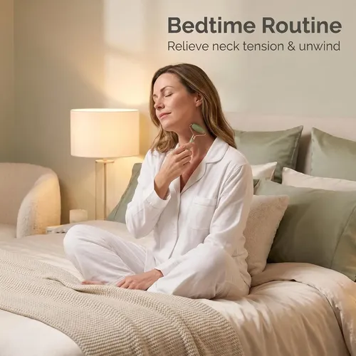 Rodillo De Jade Verde Facial Para Masajes Y Antiedad