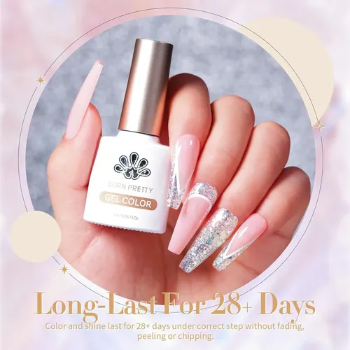 Set De Esmalte De Gel Con Purpurina Born Pretty 6x7ml