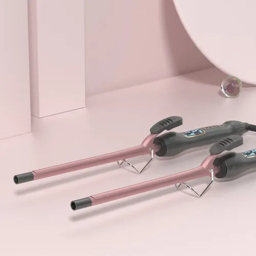 Rizador De Pelo Pequeño De 9 Mm, Tenazas Para Rizar, 80  -2 Rose Gold