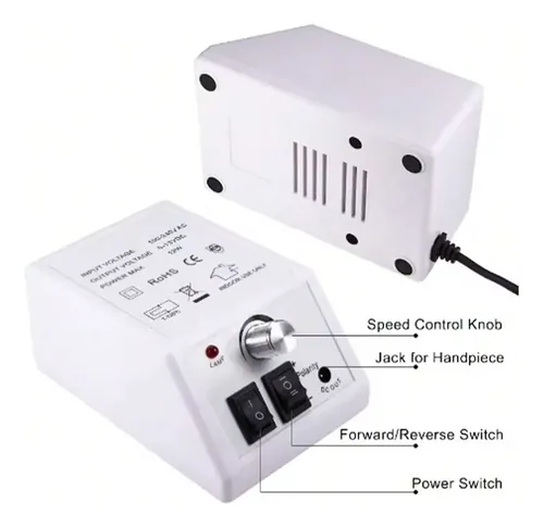 Lima De Uñas Eléctrica Profesional Con Base Y Kit