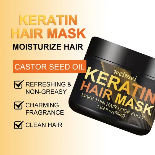 Mascarilla Keratina Weimei 50ml | Cabello Fino Con Volumen