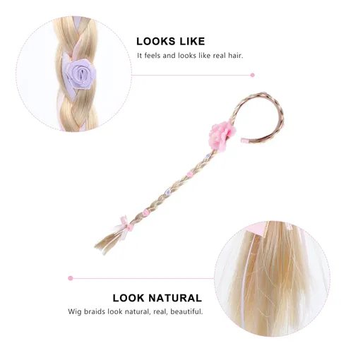 1 Diadema Con Forma De Cola De Caballo Para Niñas, Trenzas D