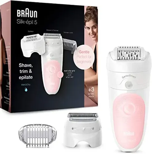 Braun Silk-épil 5-620 Wet & Dry Depiladora Cabezal Rasurado Color Blanco