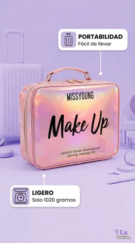 Set Maletín Maquillaje Cameo Femenino Gliterz