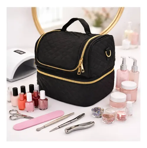Neceser Organizador 2 Niveles Para Cabina De Uñas/maquillaje