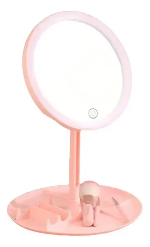Espejo Led Tactil Portatil Blanco 3 Tonos 16 Cm