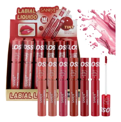 Labial Liquido Glossy Saniye Tinte Efecto Brillante Make Up