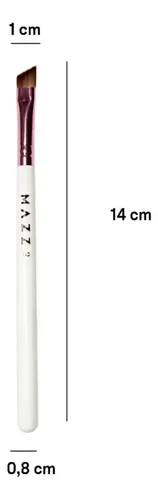 Pincel De Ojos Chanfle Mazz Make Up – Pelo Sintético Blanco