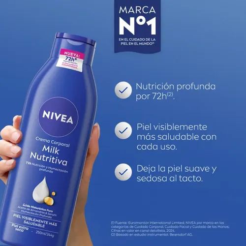 Crema Corporal Nivea Milk Nutritiva Piel Extra Seca 400ml