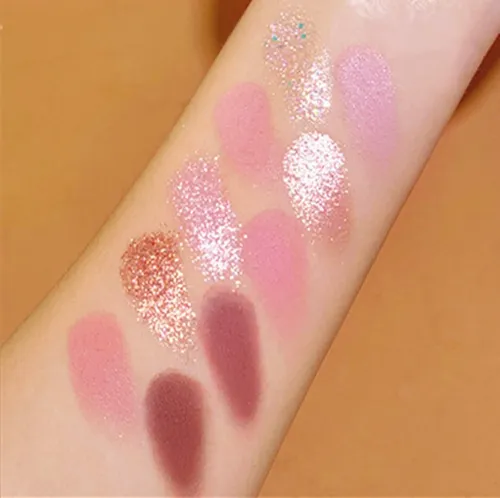 Go Ho Paleta Sombras 10 Colores Mate Glitter Shimmer