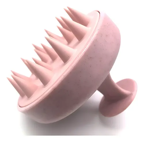Cepillo Masajeador Cuero Cabelludo Scalp Crecimiento Cabello Color Rosa pálido