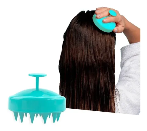 Cepillo Cuero Cabelludo Previene La Caída Cabello Masajeador Color Verde