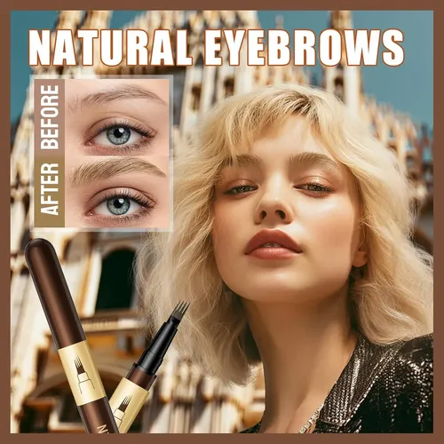 Lápiz De Cejas Microblading 4 Puntas Beralloye Black