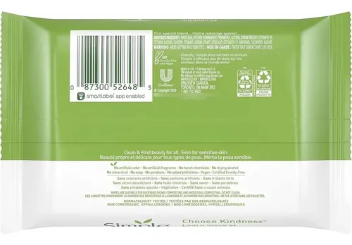 Simple Kind To Skin Toallitas Desmaquillantes Micelares 25 U