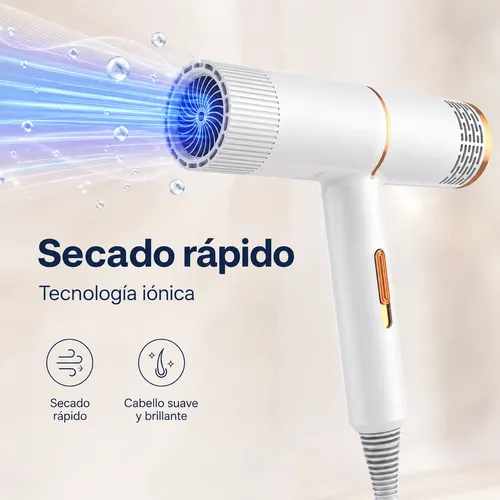 Secadora De Cabello Profesional Frío Y Caliente Con Boquilla