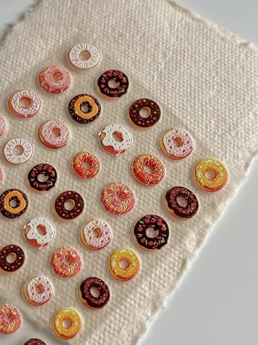 Pegatinas De Uñas Con Diseño De Donas Lindas