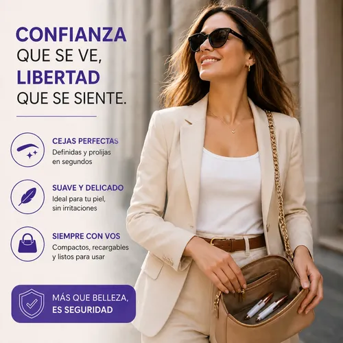 Kit Depiladora Electrica Facial Mujer Cejas Bozo Portátil