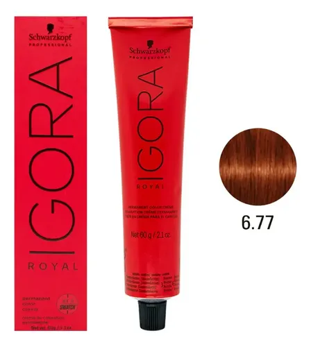 Tintura Igora Royal Coloración Permanente Schwarzkopf / Kuzz Tono 6-77