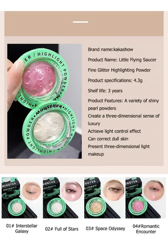 Polvo Iluminador Brillo Facial Fine Shimmer 04