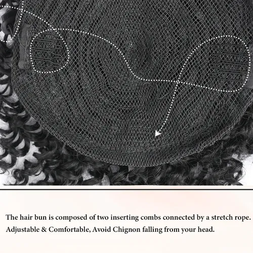 Extensión De Cabello Corto Y Rizado Con Cordón En Forma De C
