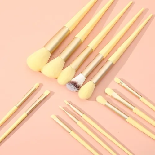 Set De Brochas De Maquillaje Lan Siyi, 13 Piezas, Nylon Soft