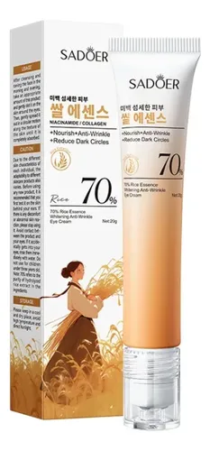 Crema Contorno Ojos 70% Arroz Blanqueador Sadoer