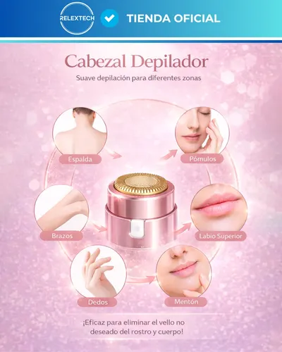 Depilador Facial Vello Corporal Luz Recargable 2 En 1 Mujer