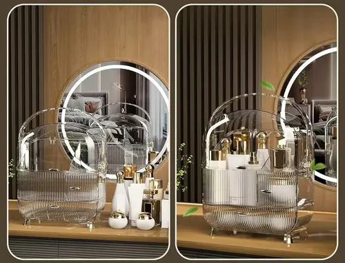 Porta Cosméticos Cápsula Organizador Maquillaje Luxury Transparente