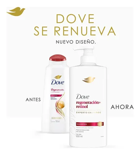 Shampoo Dove Regeneración + Retinol 650ml
