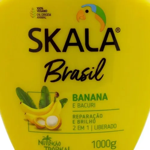 Skala Banana Máscara Vegana Crema Peinar Cabello Brillo 1kg