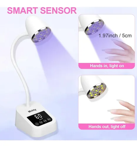 Lámpara Uv Led Para Uñas Gel X Inalámbrica 27w Blanco