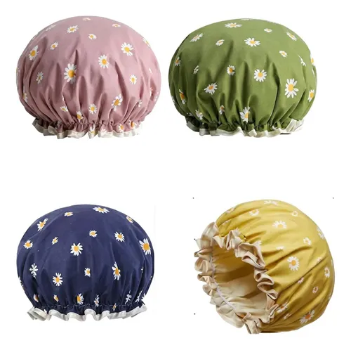 Gorras De Baño Para Mujer, 4 Piezas, Impermeables Pvc