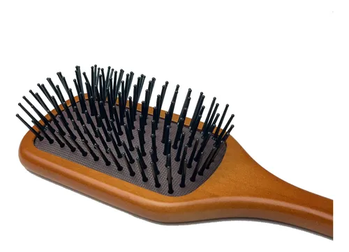 Cepillo Para El Cabello Kozis Mini Paddle De Madera Antiestá