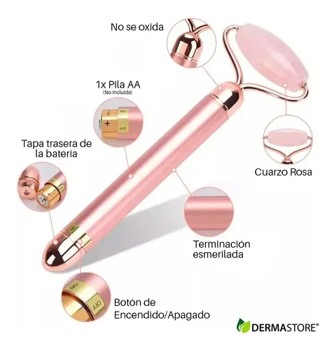 Set Masajeador Eléctrico 3 Cabezales Rodillo Lifting Facial