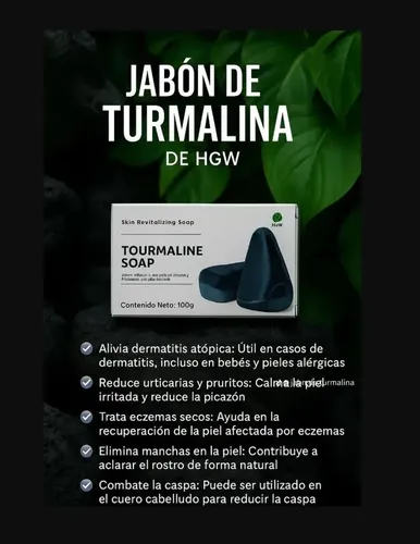 Pack X2un. Jabon Con Turmalina Hgw 100g Cuidado Corporal