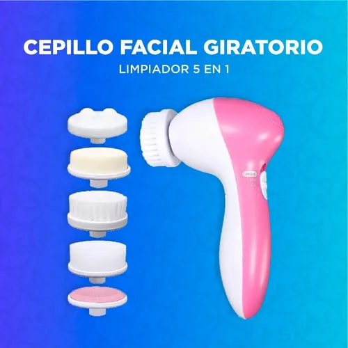 Cepillo Facial Limpiador Eléctrico Masajeador Rostro 5 En 1
