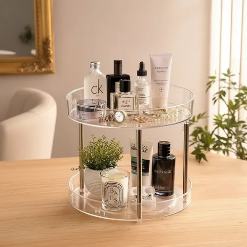 Organizador Giratorio Acrilico Cosmeticos Cocina Baño Maquil
