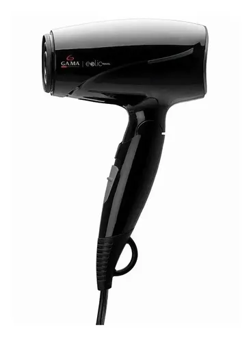 Secador De Pelo Gama Eolic Mini 1600w Compacto De Viaje Negro