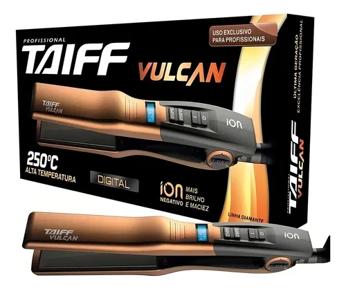 Plancha de pelo Taiff Diamante Vulcan cobre y gris