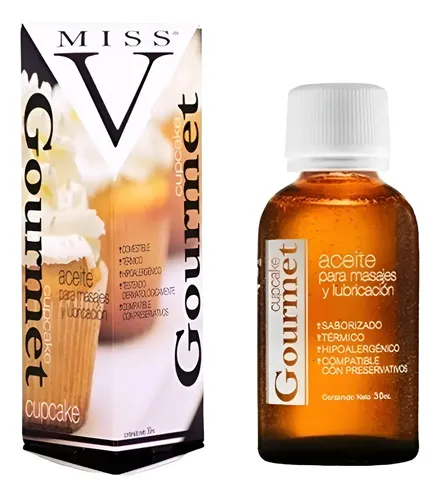 Aceite Lubricante Masaje Corporal Miss V Gourmet Cupcake
