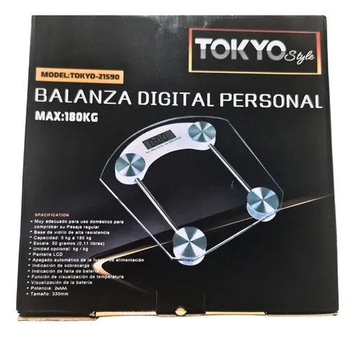 Balanza Digital Personal De Vidrio 180 Kg.