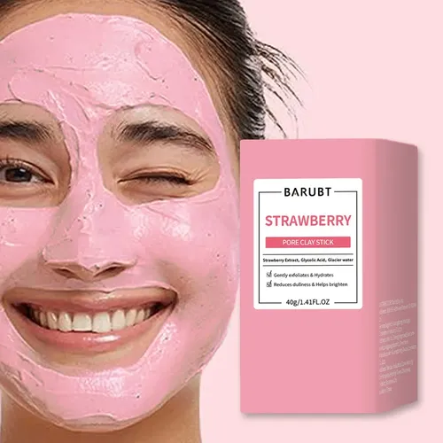 Mascarilla Limpiadora Facial Hidratante De Barro De Fresa