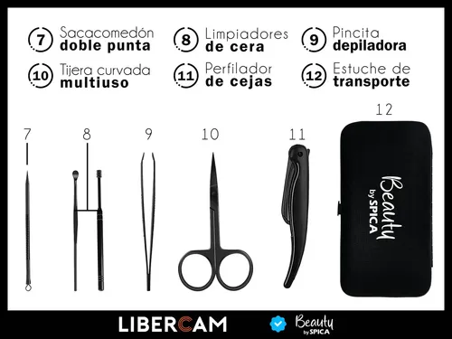 Set Manicura Pedicura Estuche 16 Piezas Corta Uñas Tijera