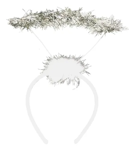 Angel Halo Headband With Feather Trim For Cosplay